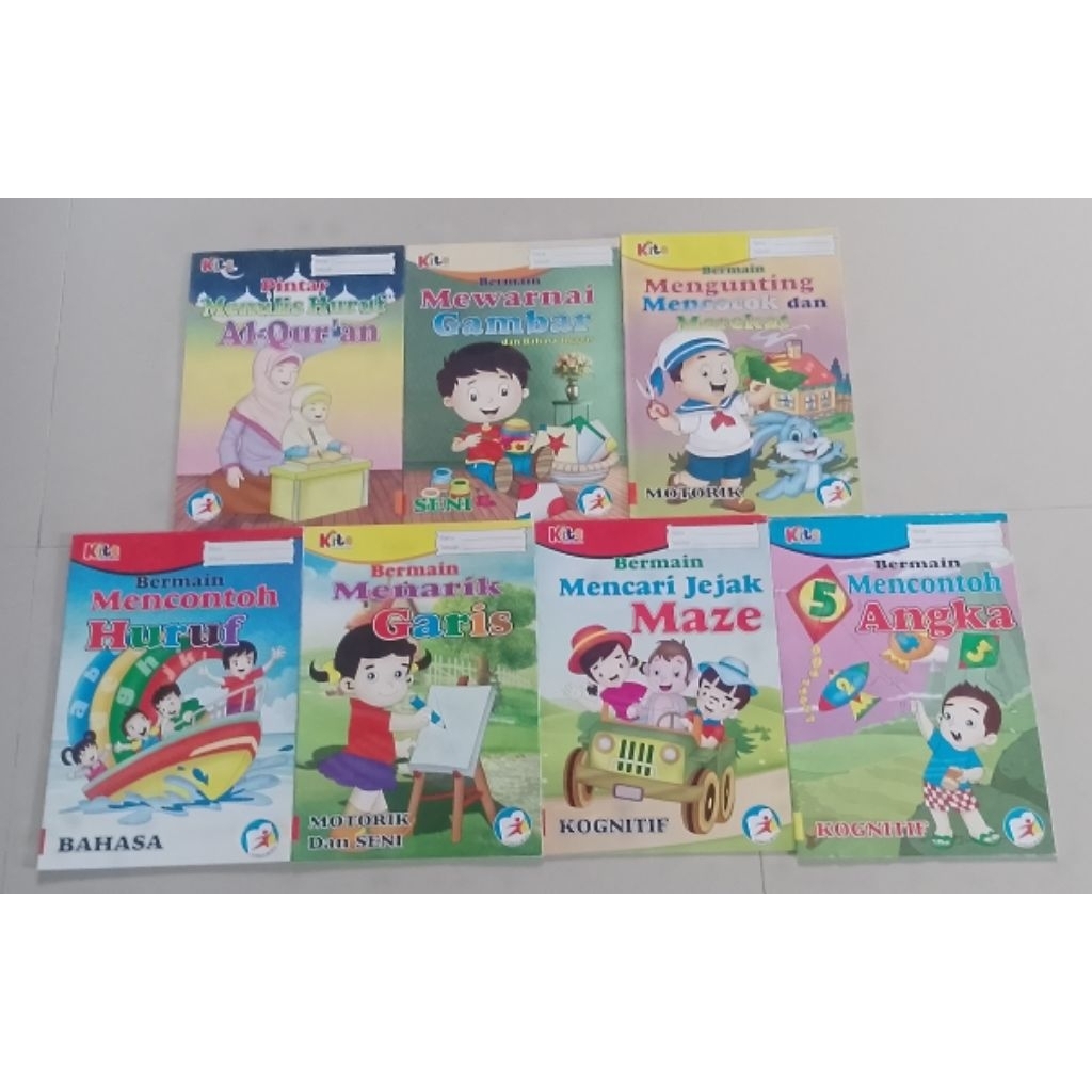 Buku paket TK A isi 7, LKS pembelajaran PAUD TK B/paket TK B K13 non tematik/buku belajar/