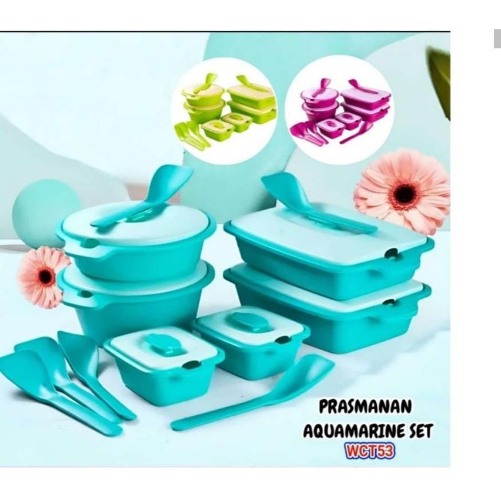 Aquamarine prasmanan set Madeline serving set komplit ada teko