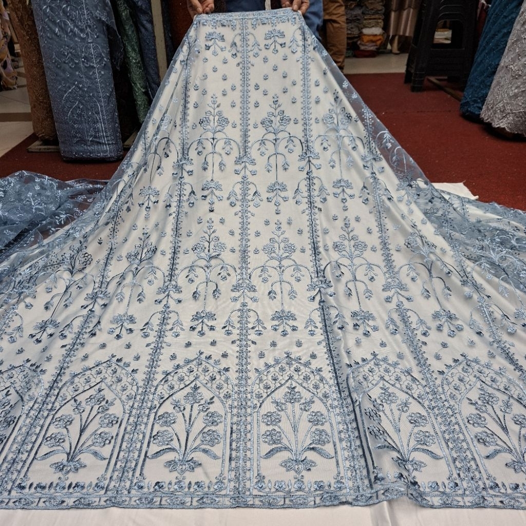 Kain tile sapto bordir motif kotak kotak premium