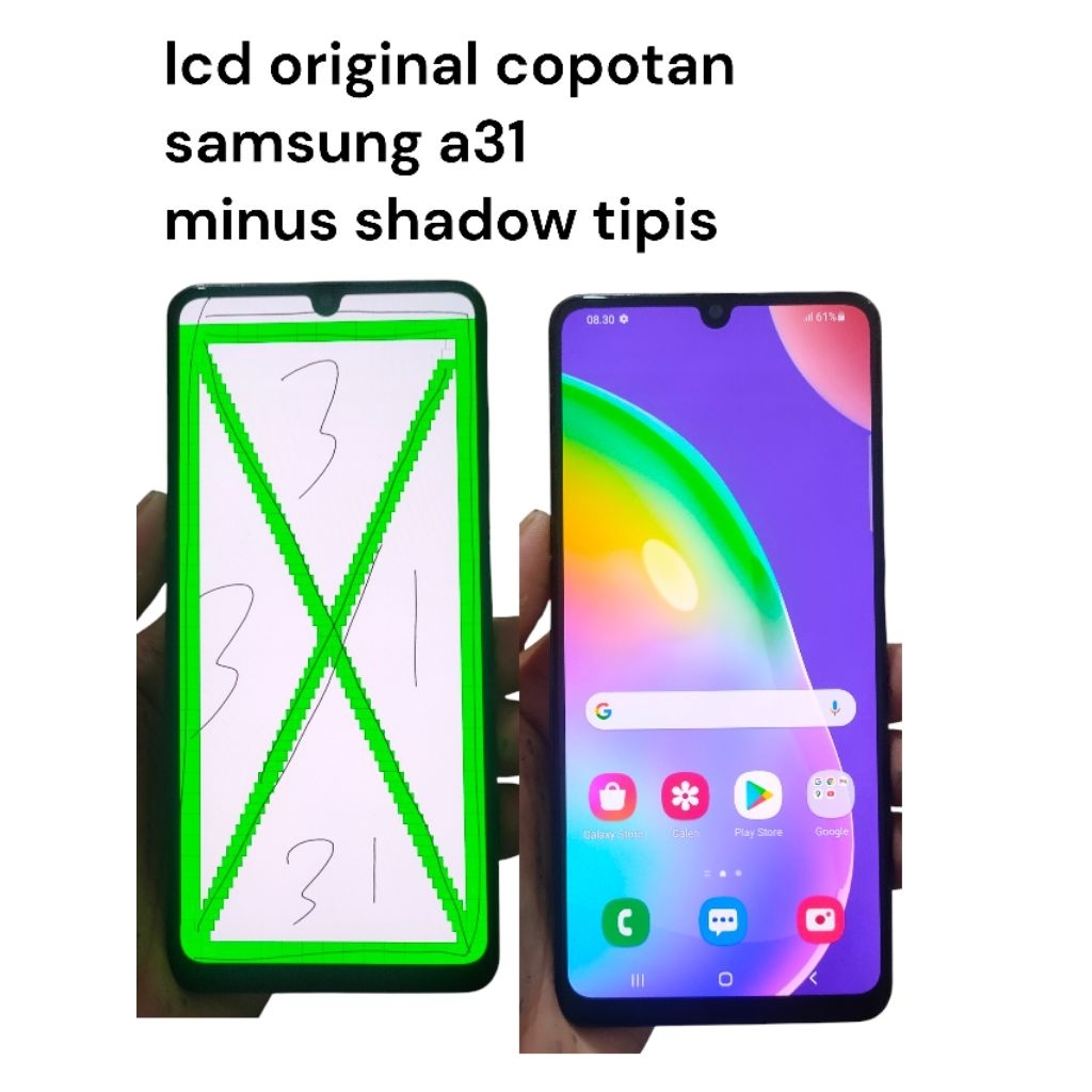 lcd samsung a31 original copotan