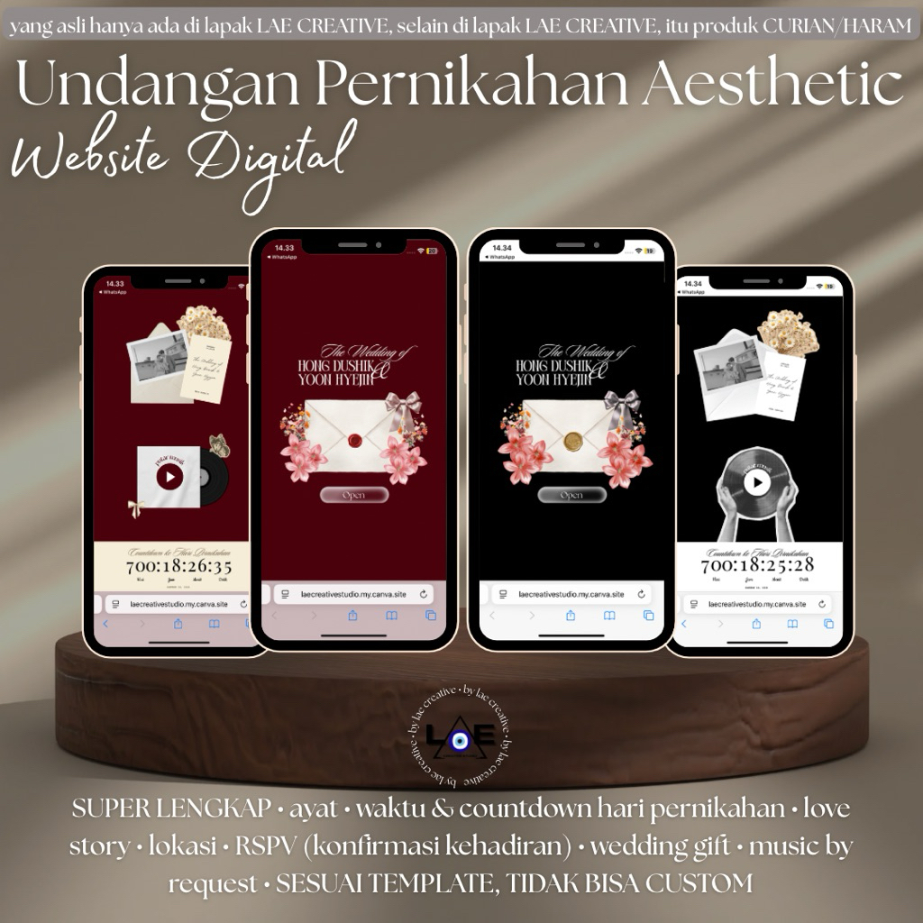 Lae Creative - Undangan Pernikahan Digital | Undangan Website | Wedding Invitation | Digital Wedding