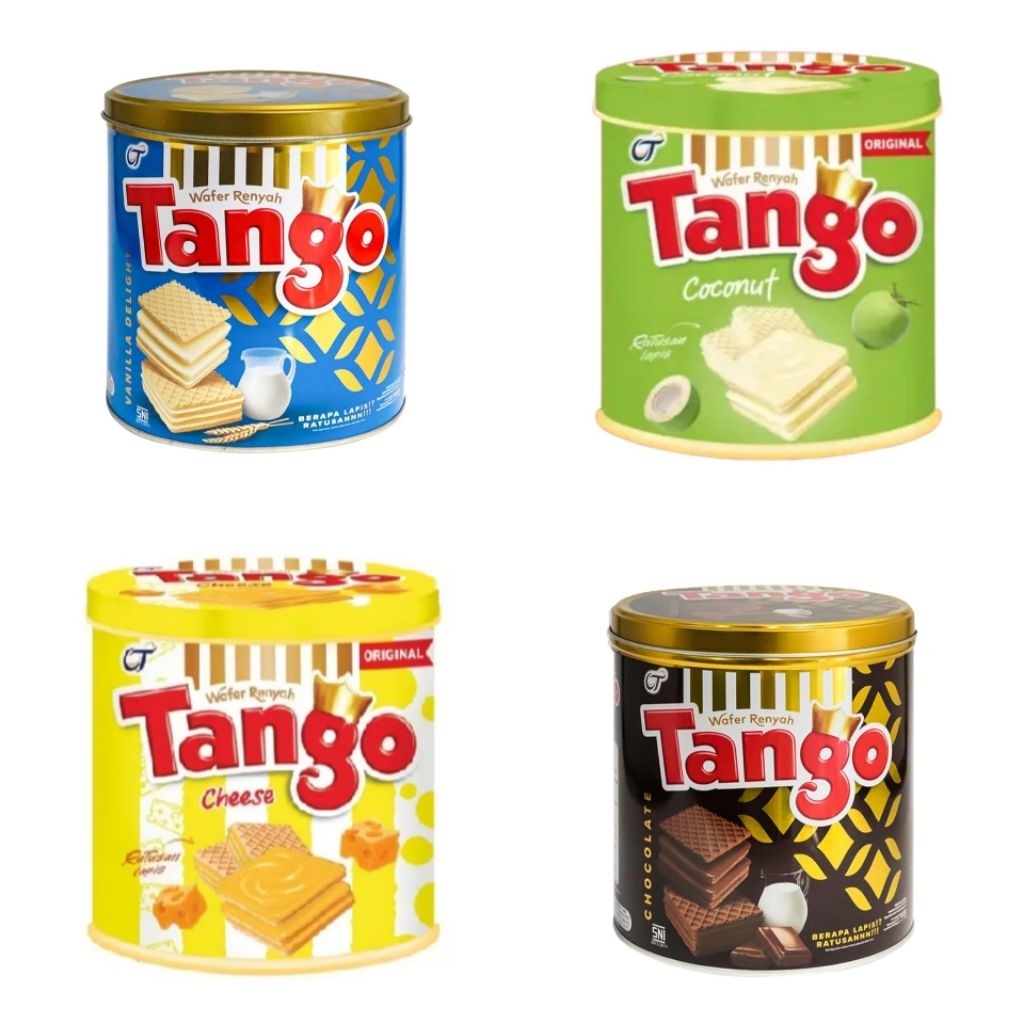 TANGO WAFER KALENG 200 GRAM - COKLAT/VANILA/KEJU/COCONUT
