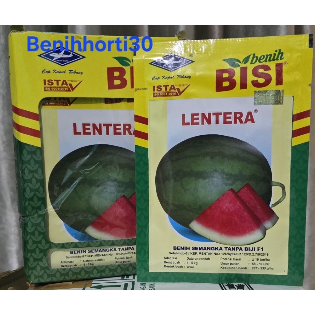 Benih Semangka Non Biji Lentera  isi 20 gram