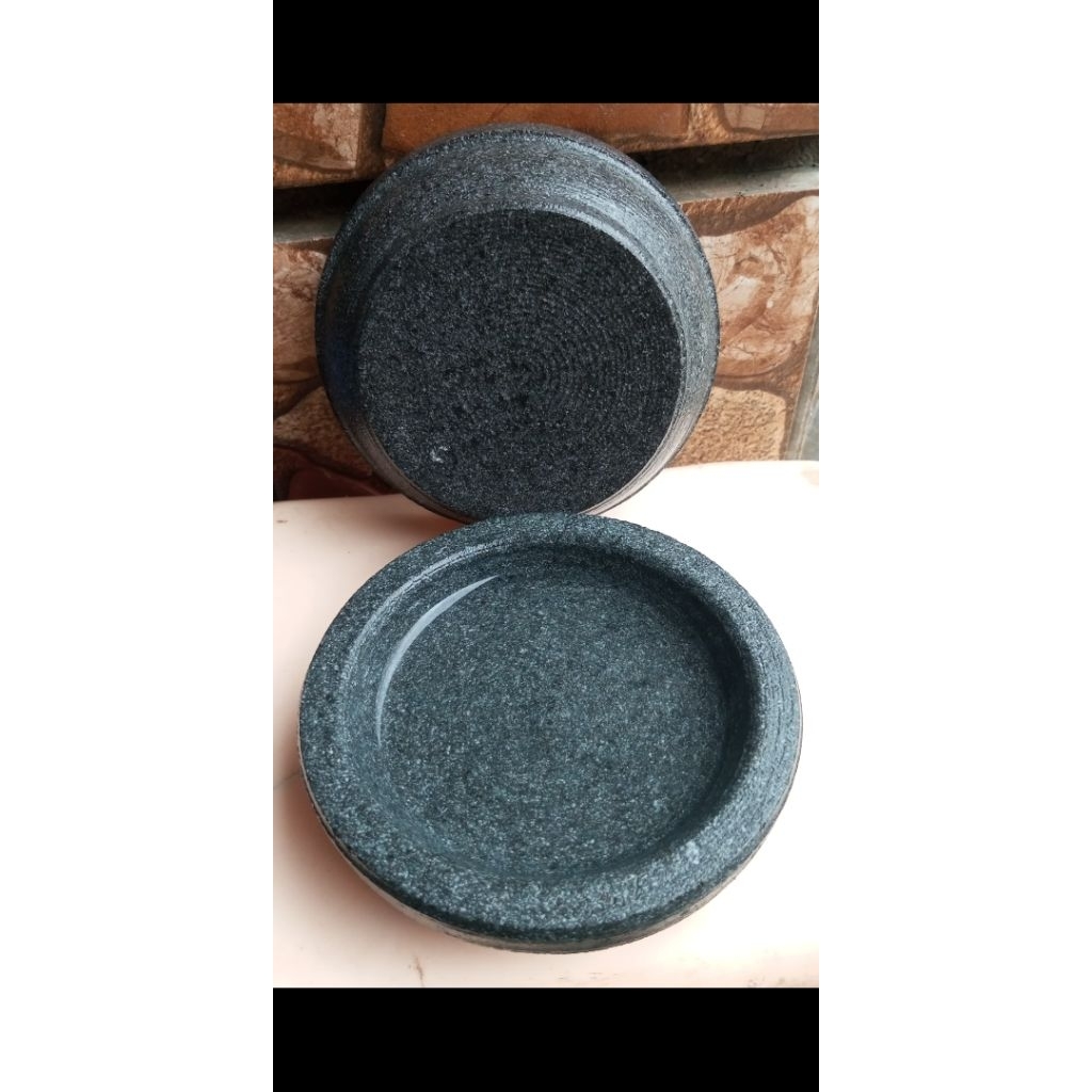 cobek batu asli buatan mesin bubut