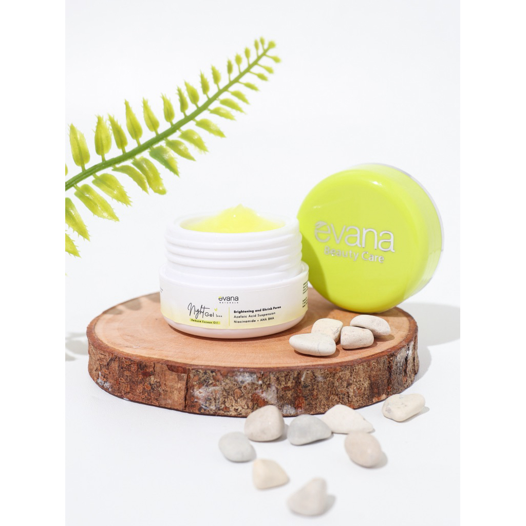 Evana Beauty Care Night Cream & Night Gel - 3x Lebih Cepat Mencerahkan Wajah Di Formulasikan Khusus 