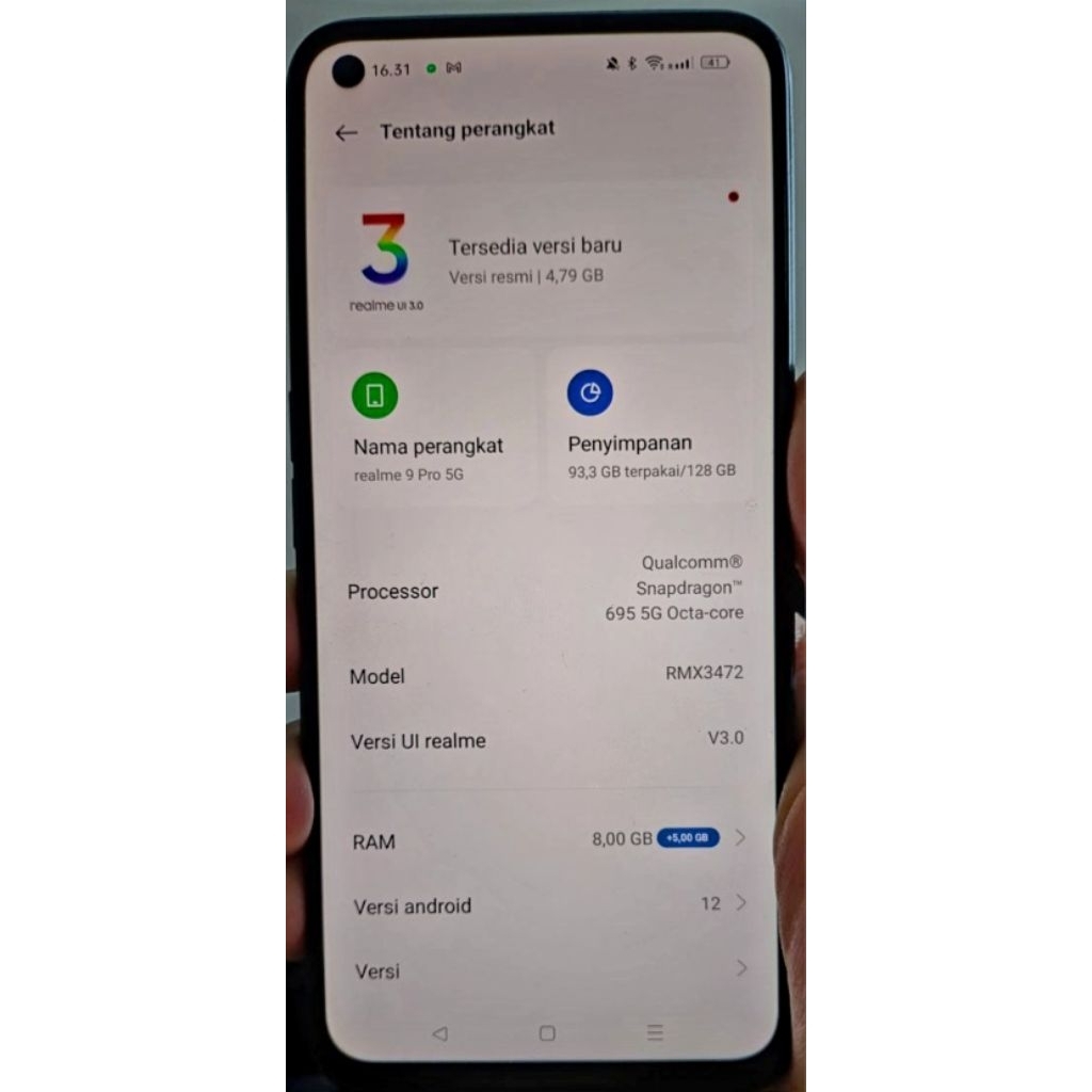 ( Bisa nego )Realme 9 Pro 5G 8+5/128gb original full set second like new