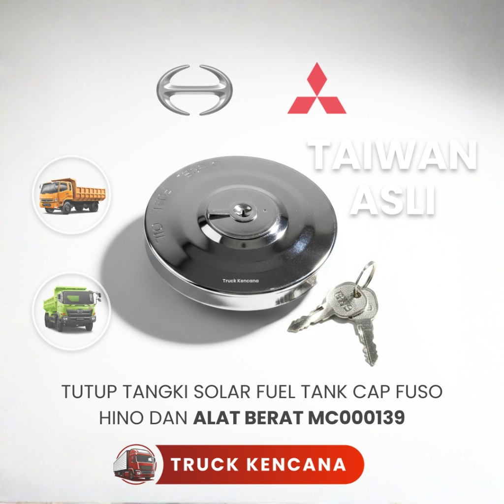 Tutup Tangki Solar Fuel Tank Cap Mitsubishi Fuso Hino Ranger H07C HO7D MA NA Lohan 500 FM 260TI Figh