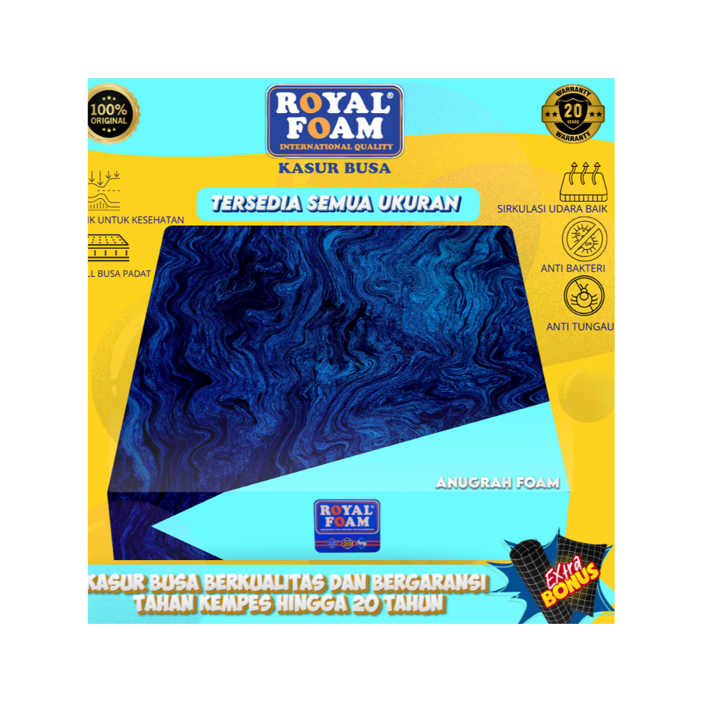KASUR BUSA ROYAL FOAM D24 ,GARANSI KEMPES 20 TAHUN