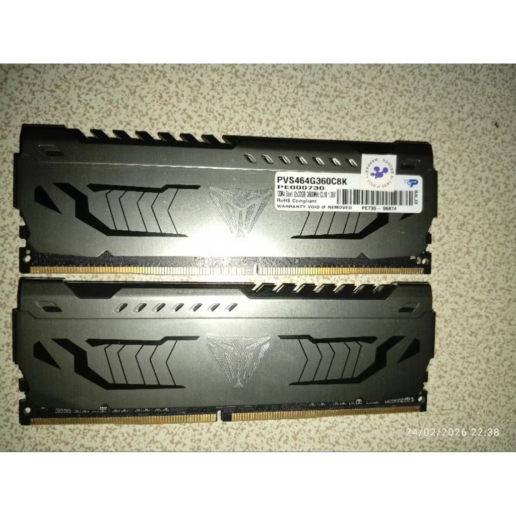 RAM Patriot Viper Steel DDR4 64GB (2x32GB) 3600MHz CL18