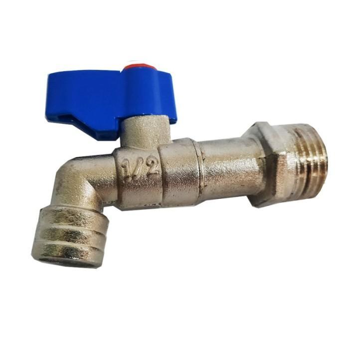 Keran air besi kran air pendek 1/2" kran biru