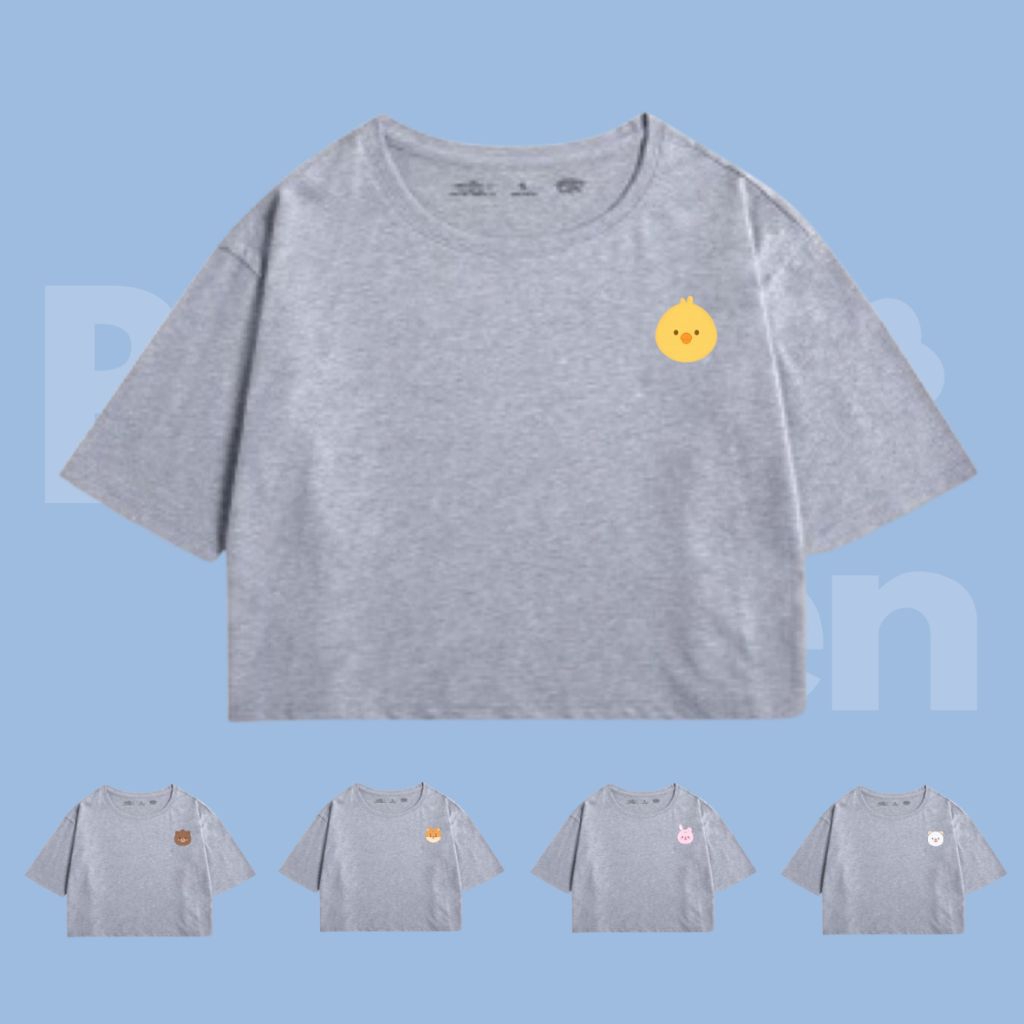 SALE | DAY6 DENIMALZ CROP TOP atasan kaos tee tshirt oversize reguler fit body wanita grey black whi