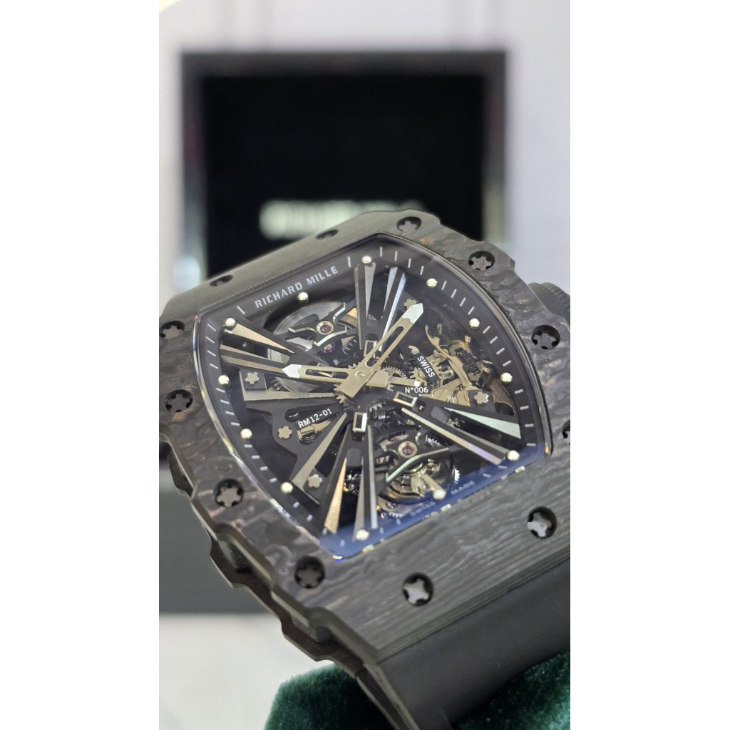 jam tangan pria Tourbilon Movement: Titanium Swiss Tourbilon Manual Winding