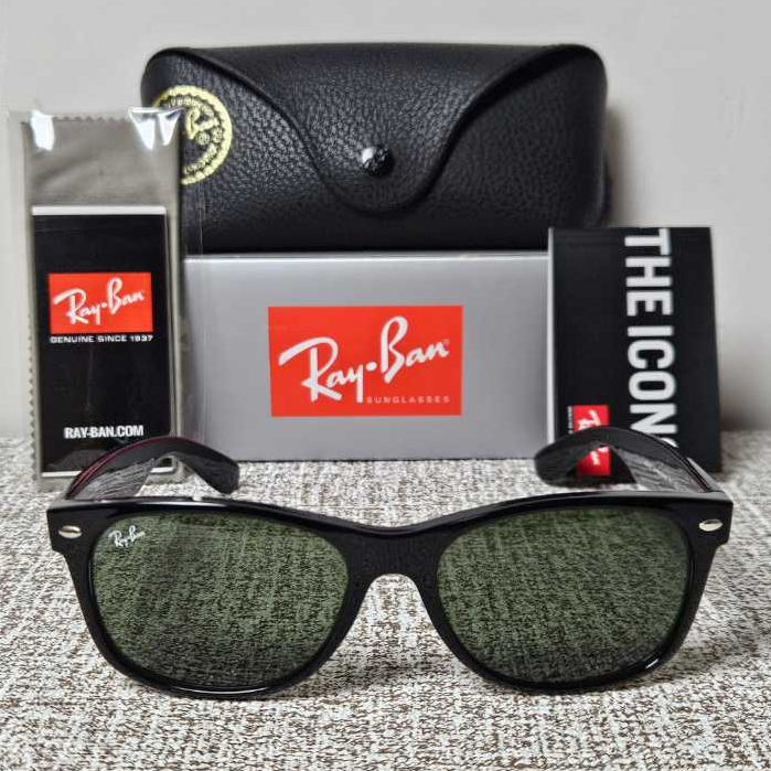 Kacamata RayBan New Wayfarer RB2132 901 Black Glossy Original