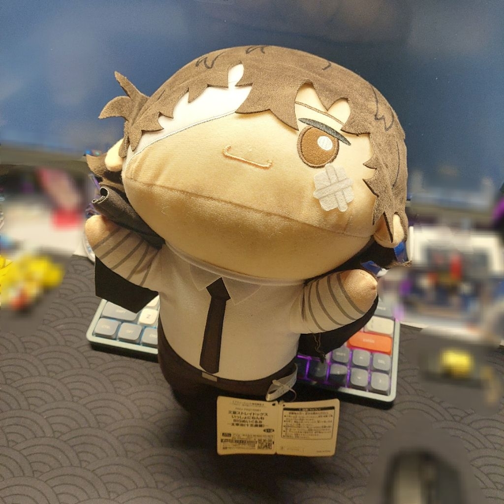 Official Ishonni Nenne BIG Nuigurumi Dazai Fifteen With Tag BSD Bungo Stray Dogs