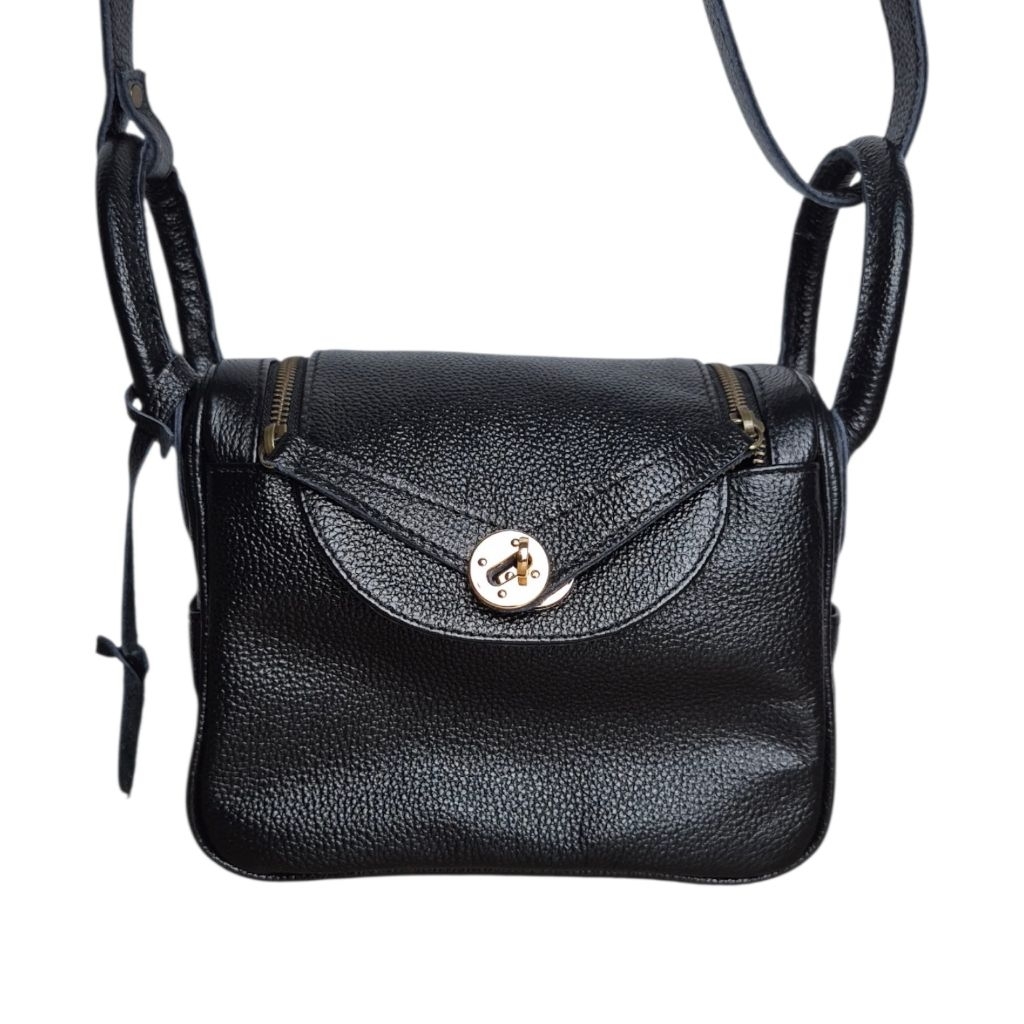 Bernie Leather - Tas Kulit Sapi Asli Premium Original - Sling Bag Wanita Milled Leather - Nindhy Bla