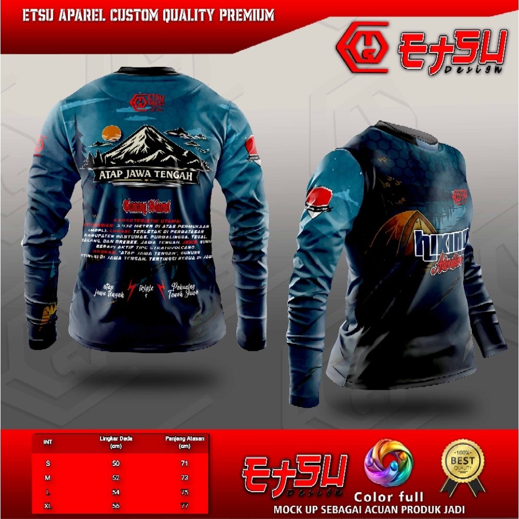 Jersey Slamet | Mountain Slamet | Hiking | Pendaki | Atap Jateng | Jersey custom Outdoor