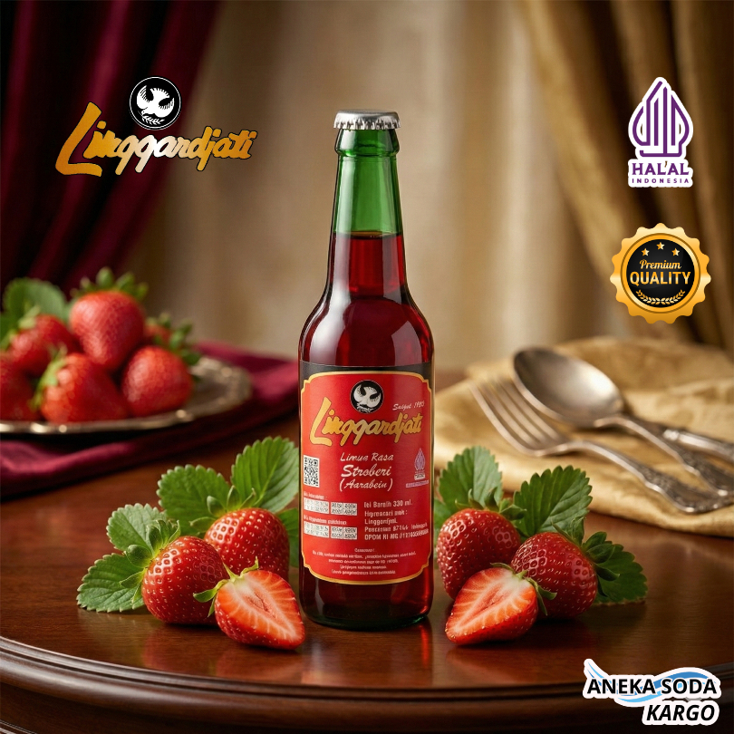Limun Linggardjati Strawberry 330ml Halal Termurah