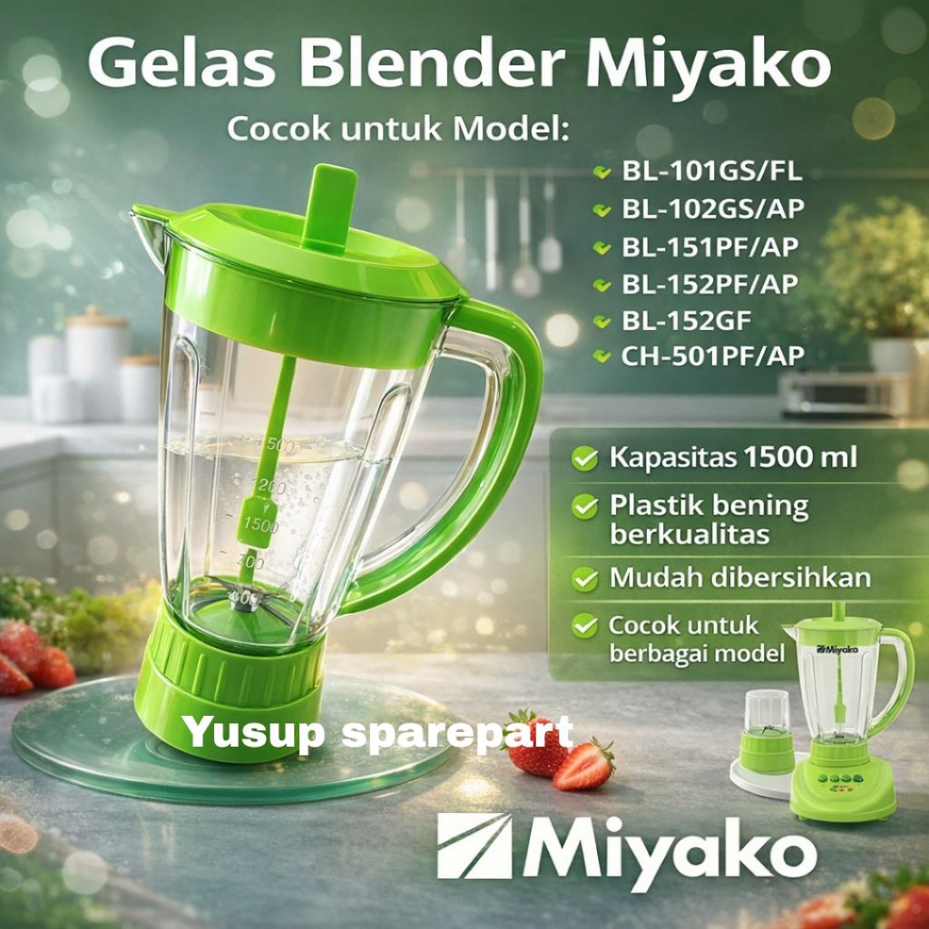 GELAS BLENDER MIYAKO BL 151 PF/AP 1 SET 1500ml