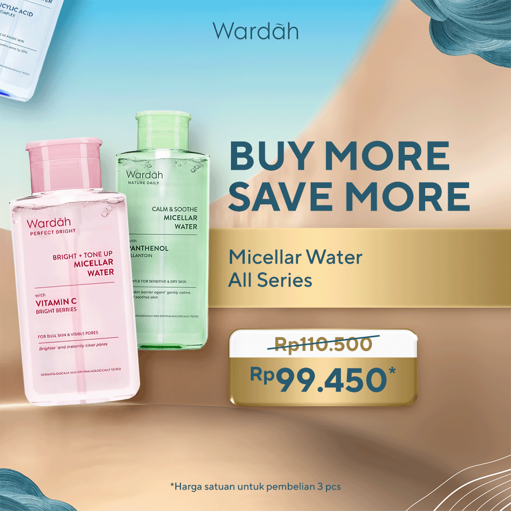 Wardah Micellar Water All Series - Perfect Bright, Calm and Soothe Nature Daily, Acnederm, Lightenin
