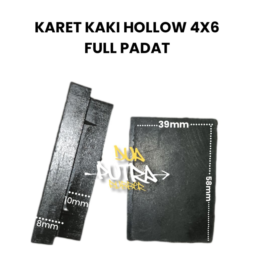 KARET KAKI HOLLOW 4X6 PADAT//KARET MEJA//KARET ANTI SLIP
