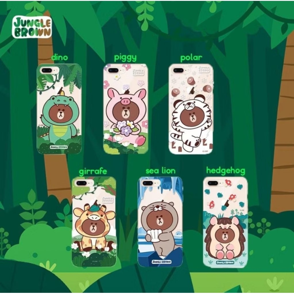 (Preloved) Jungle Pang Brown Line Series Iphone 5s Hardcase