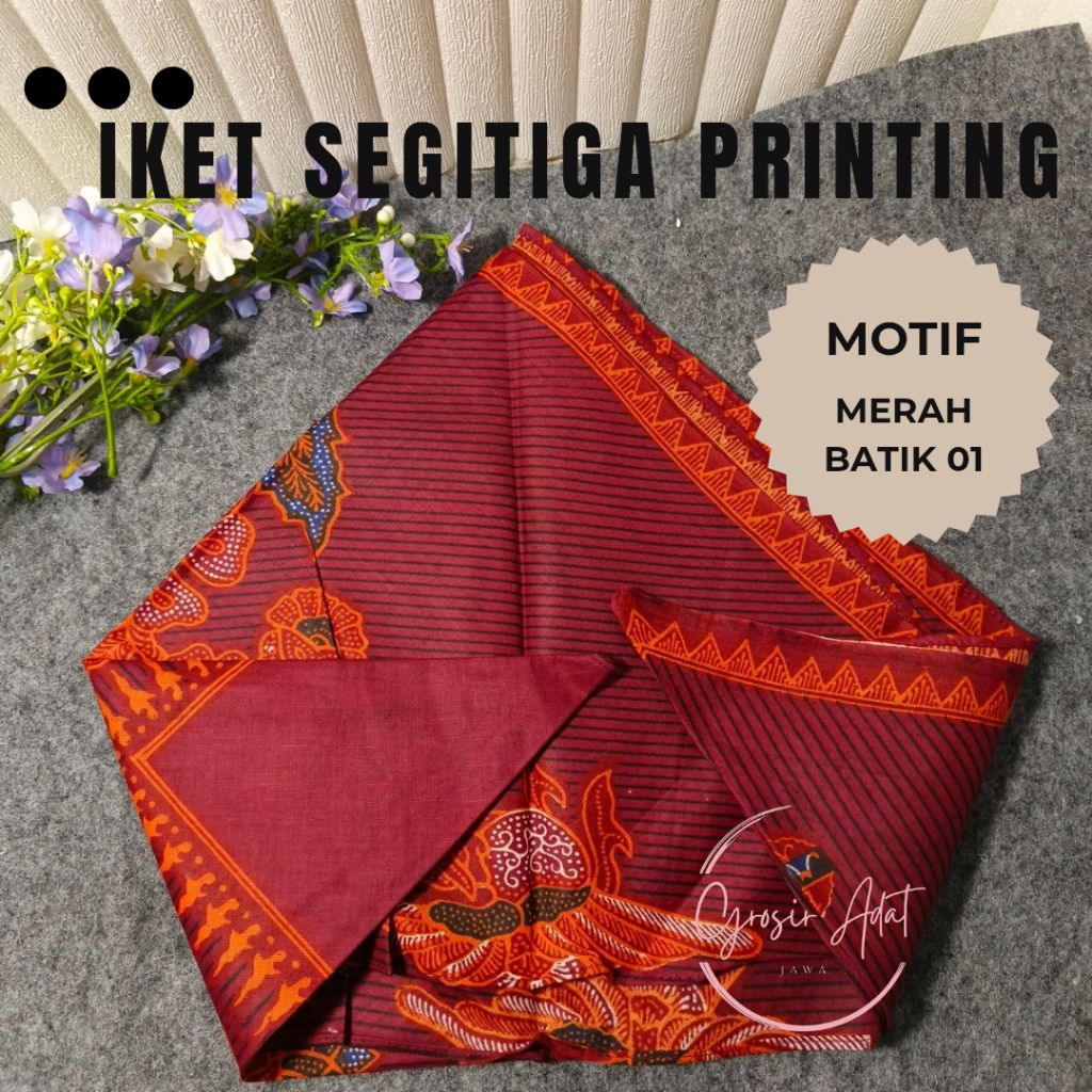 iket kepala segitiga | udeng segitiga | udeng | iket jawa | iket sunda traddisional | udeng printing