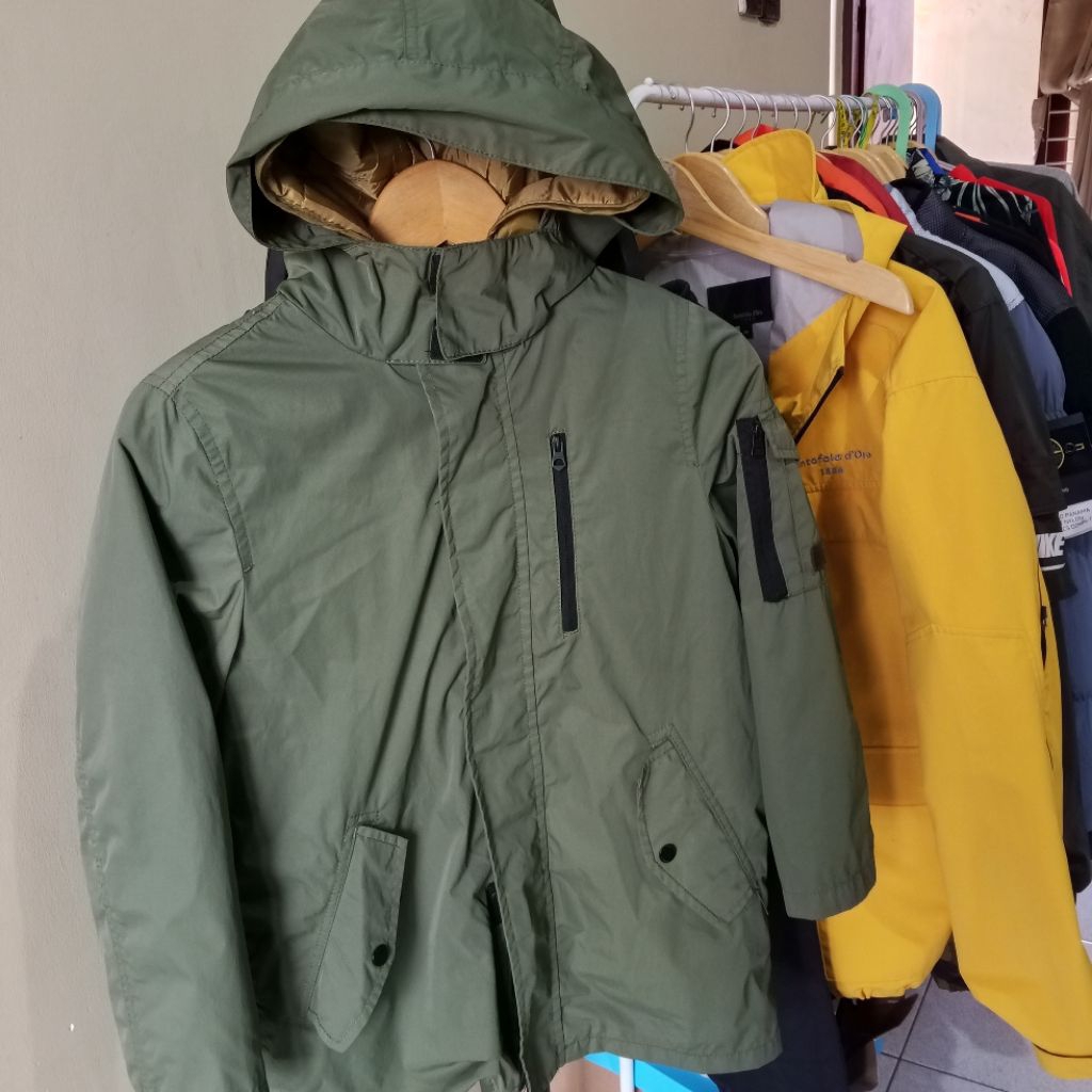 Jacket  Parka  Ijo Army Zara waterproof Windbreker