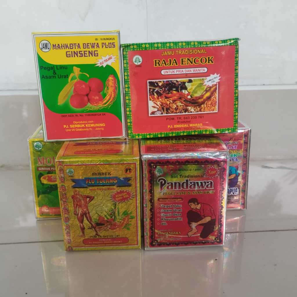 Pilihan Jamu Flu Tulang, Asam Urat, Mahkota dewa, Pegal Linu