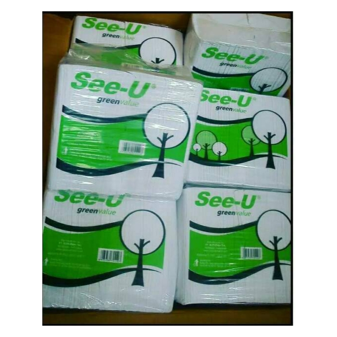 (dos) Tisu See-U Facial 650 gram 1dus ( isi 20 ) / Tissue SEE-U Facial Green Value 650 Sheet Tisu Wa