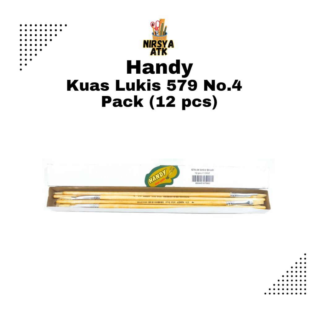 Handy Kuas Lukis 579 No.4 Pack (12 pcs)