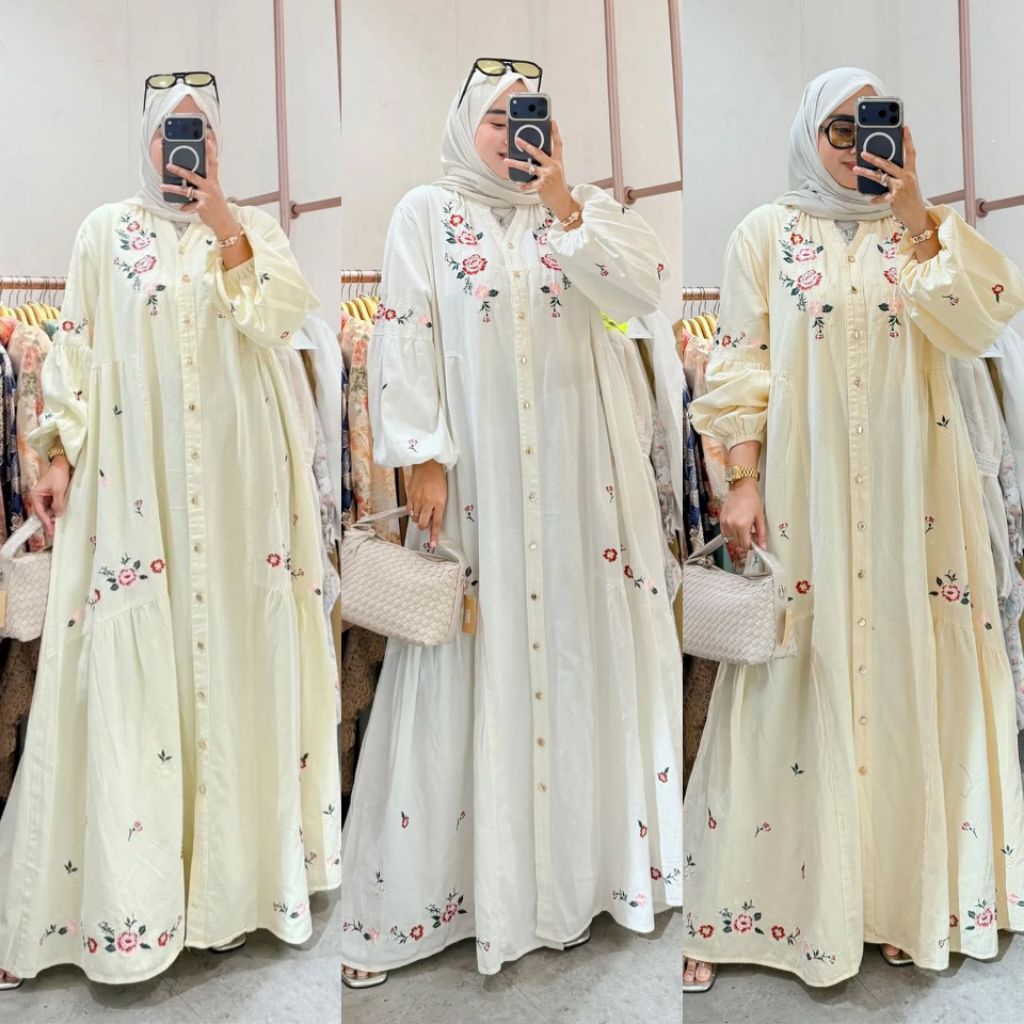 Gamis Jumbo/Gamis Pesta/Gamis Viral/Baju Kondangan/Gamis Kondangan/Gamis Lebaran/Billaza Maxy/Dania 
