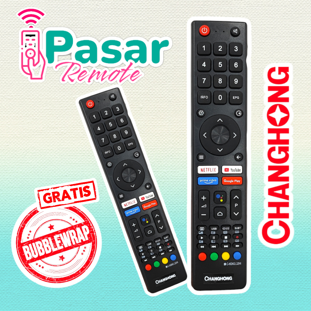 REMOTE / REMOT CHANGHONG L32H4 TV SMART ANDROID TV