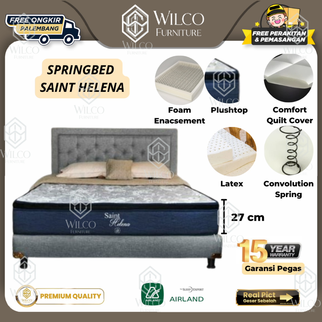 Kasur Springbed Airland Saint Helena Anti Tungau / Matras Per Pegas - Matras Aja, 90x200