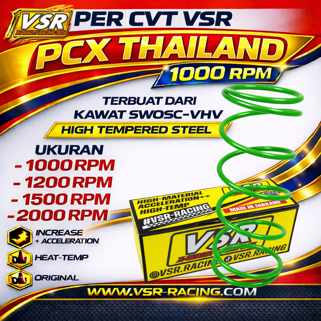 Per CVT PCX Thailand 1000rpm 1200 rpm Per CVT 1500 rpm Per 2000 rpm VSR Racing
