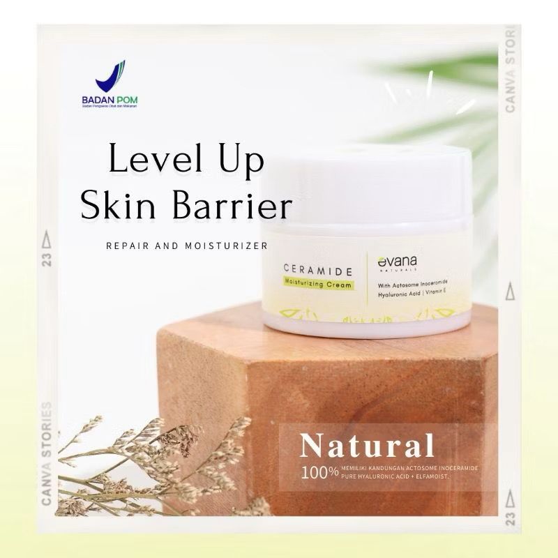 Evana Beauty Care - Dry Skin Moiturizer Pemutih - Ceramide Moisturizing Cream Membuat Wajah 7x Lebih