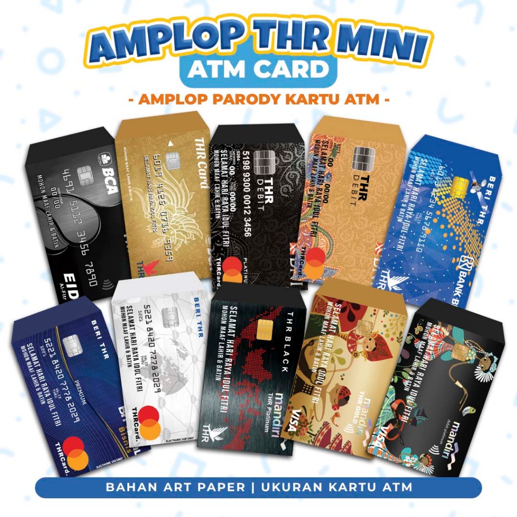 Amplop THR Mini Gambar Motif ATM - Amplop ATM