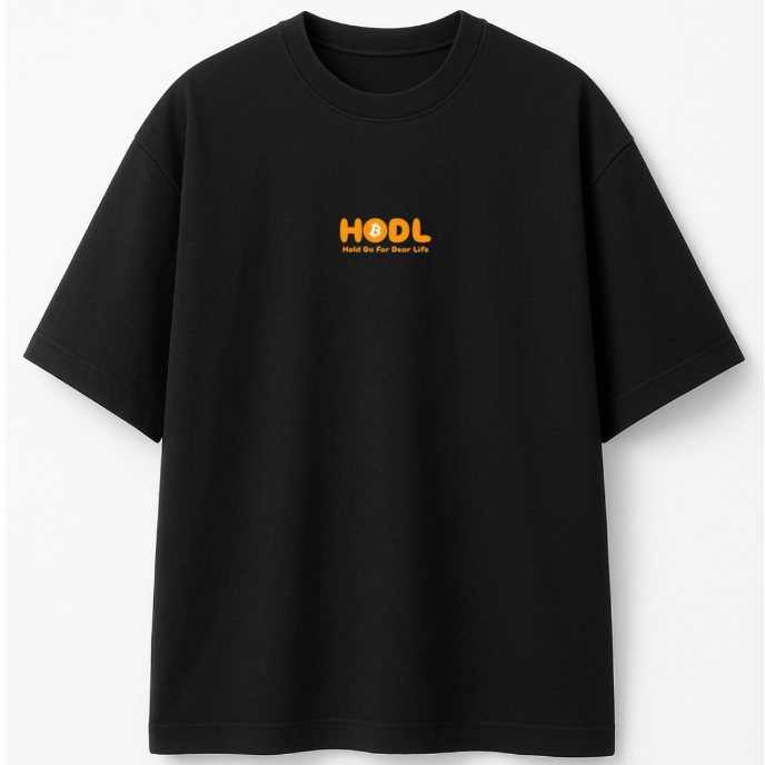 HODL - OVERSIZE T-shirt Edition - Crypto Bitcoin Tshirt - Kaos Crypto - Original
