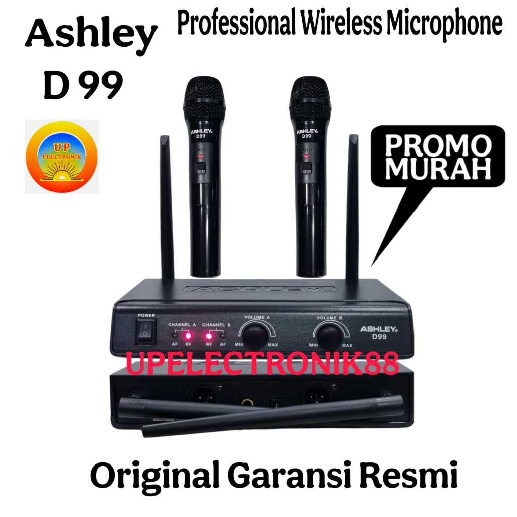 Mic Wireless Ashley D99 D 99 Microphone Ashley Original