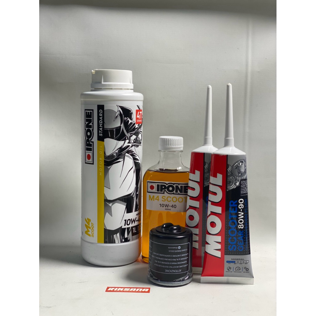 Paket Oli Vespa Matic 3v Iget Sprint Primavera Lx Vespa S LXV GTS Original Oli Mesin Oli Gardan Filt