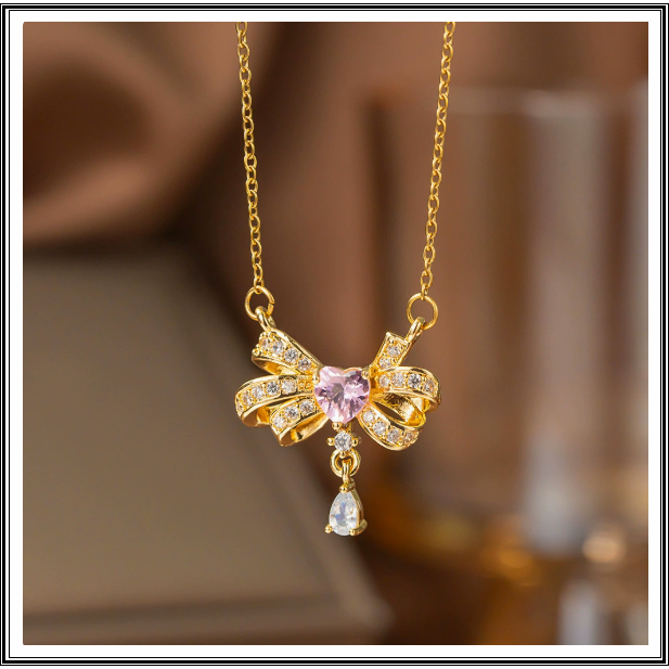 Kalung Titanium Wanita Kalung model terbaru kalung tidak mudah luntur Kalung bahan tembaga berlapis 