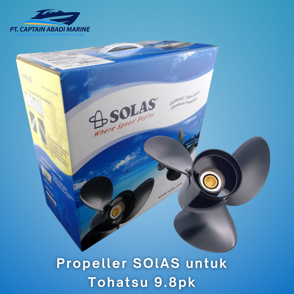 Propeller Engine Tohatsu 9.8pk Propeller Solas Ukuran 7" / 8"