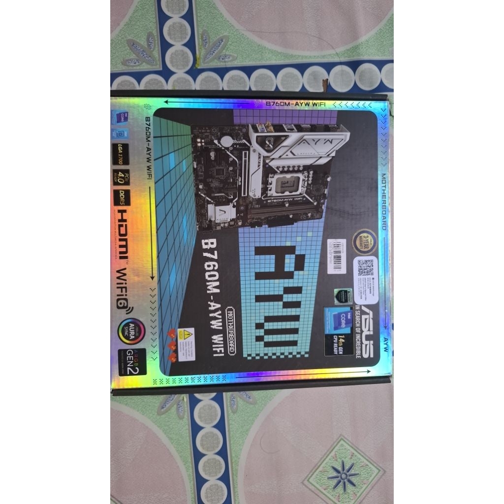 [SECOND] ASUS B760M-AYW WIFI DDR5 LGA 1700 [BONUS GAMEMAX ARGB HUB CONTROLER]