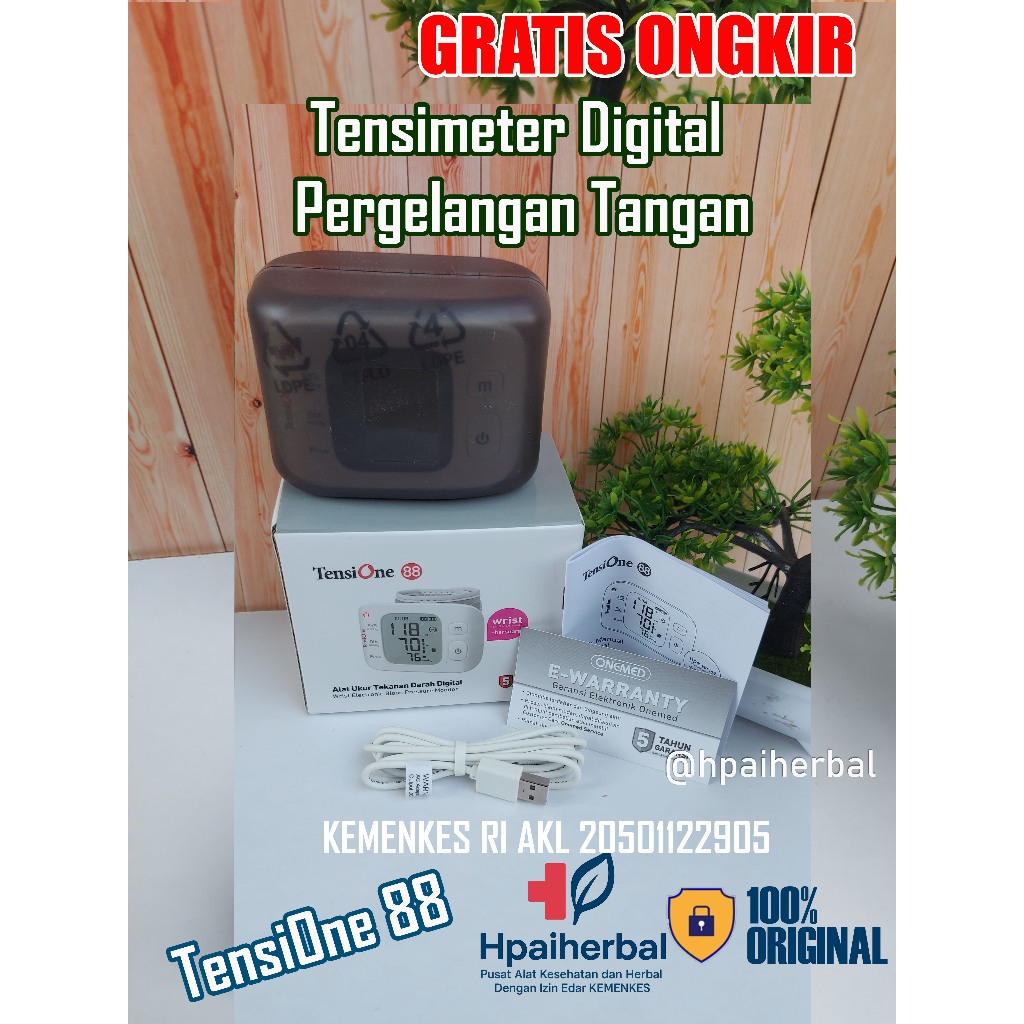 Tensimeter Digital Pergelangan Tangan TensiOne 1 A Onemed / Tensi Pergelangan Tangan OneMed