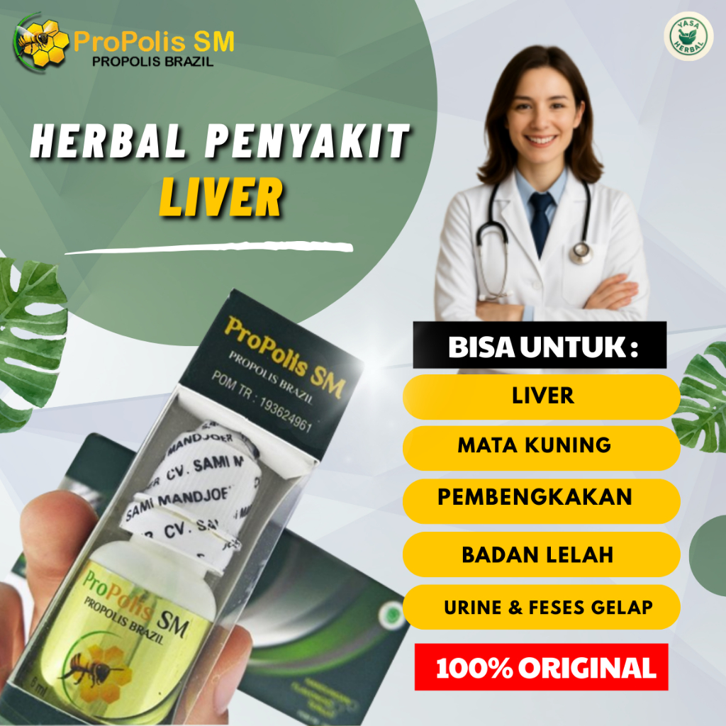 Obat Liver Herbal Propolis SM Original Halal BPOM 6ml