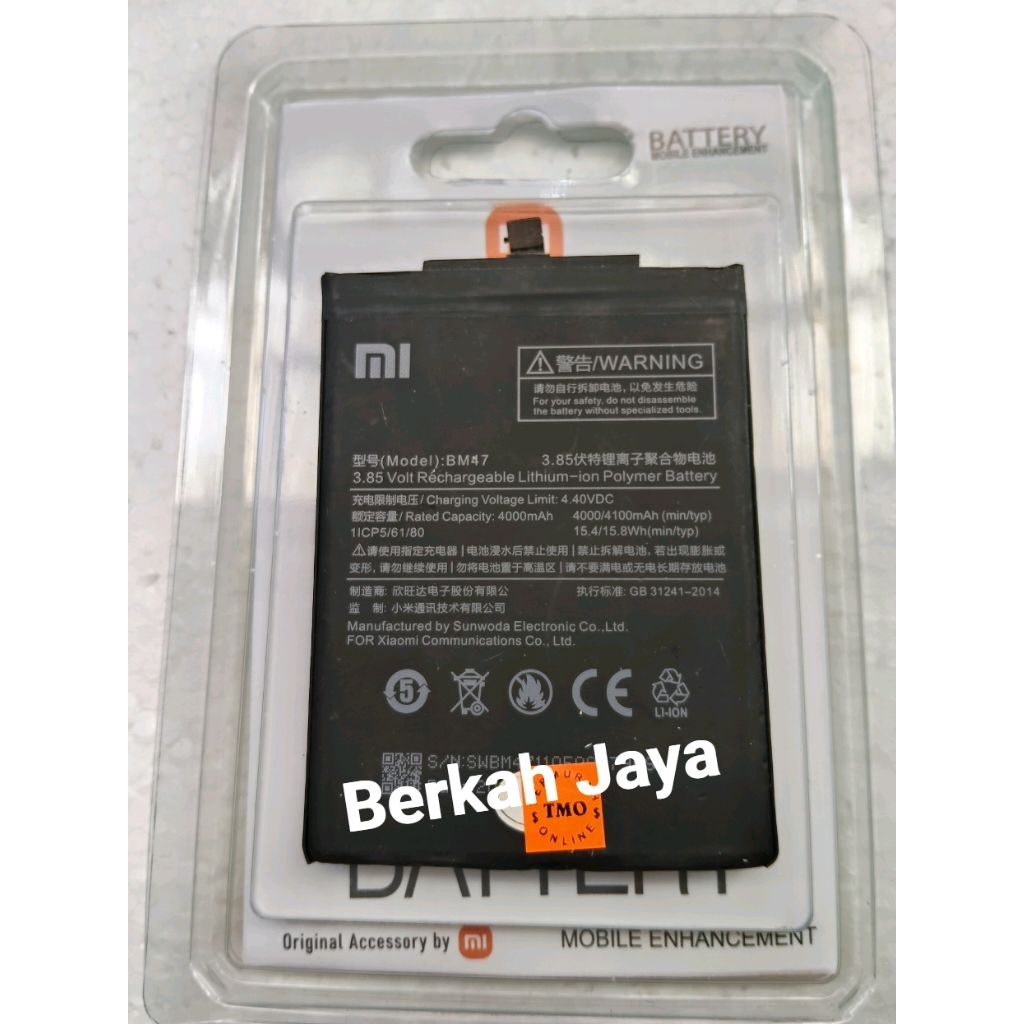 BATRE XIAOMI BM47/ Batu Baterai Battery Xiaomi Redmi 4X Redmi 3S 3X BM47 BM-47