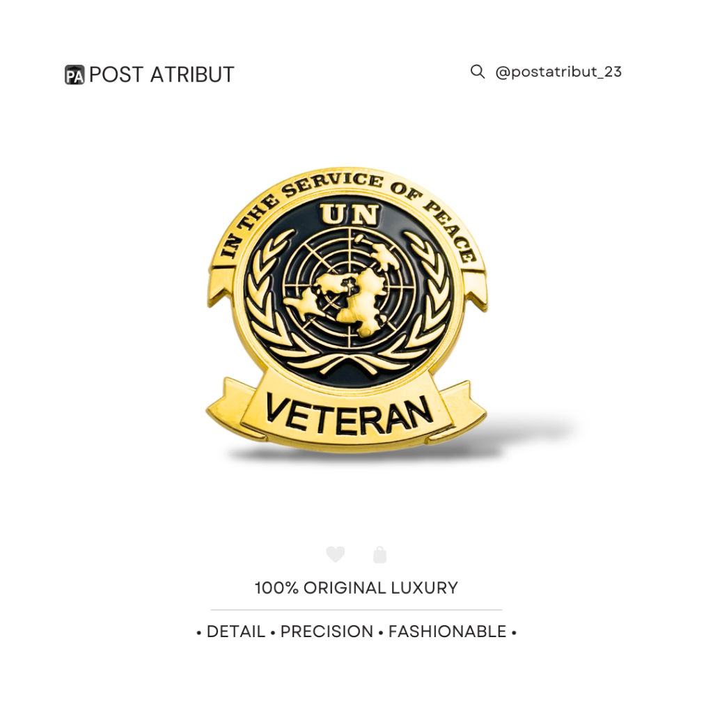 100% LUXURY Pin UN Veteran PBB / Pin University / Brevet PBB Luxury / Atribut PBB / PDH PDU Dinas / 