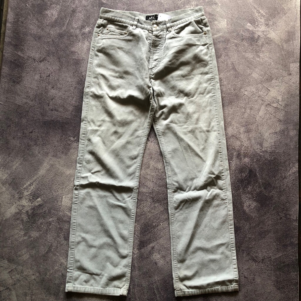 Corduroy Pants A.P.C. PARIS Scnnd Size 32,Corduroy Regular Pants Celana panjang corduroy semi telur 