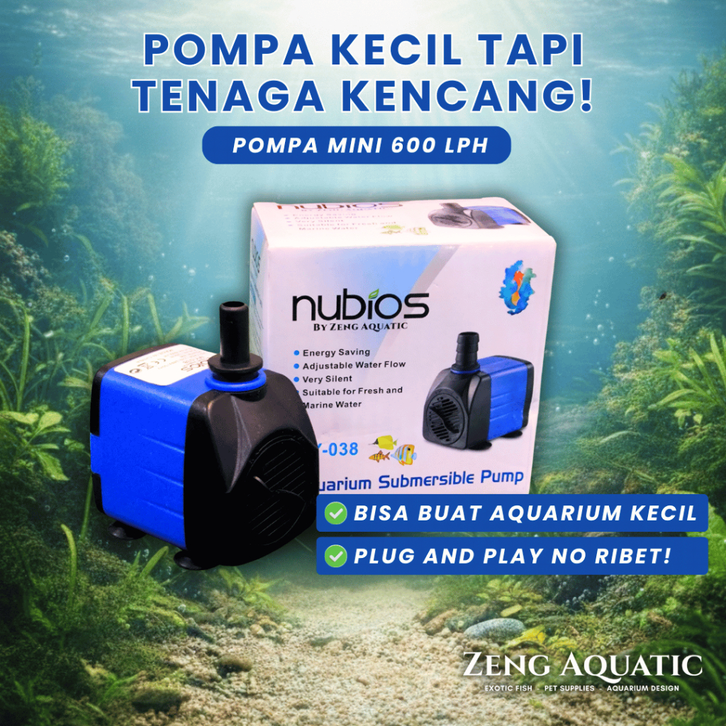 Pompa Air Celup 600 LPH Nubios MY038 8W Aliran Kuat Submersible