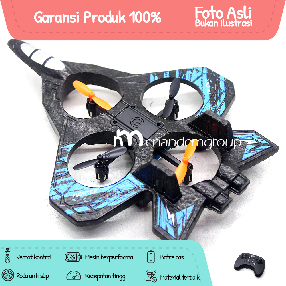 Mainan Remot Kontrol Pesawat Terbang Drone Fighter Aerobatic