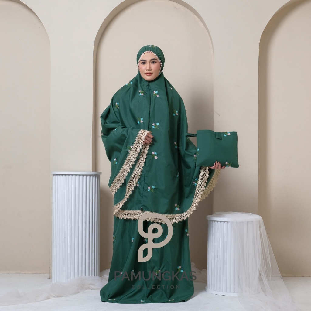 {HI REMBULAN X PAMUNGKAS} Mukena Dewasa Katun Micro Premium Bordir Mewah Elegant